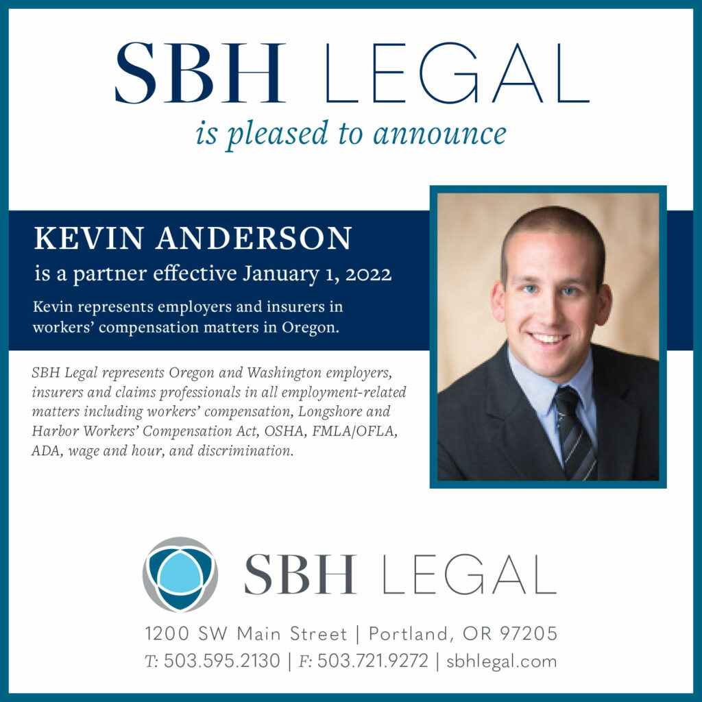 Kevin Anderson makes partner at SBH Legal