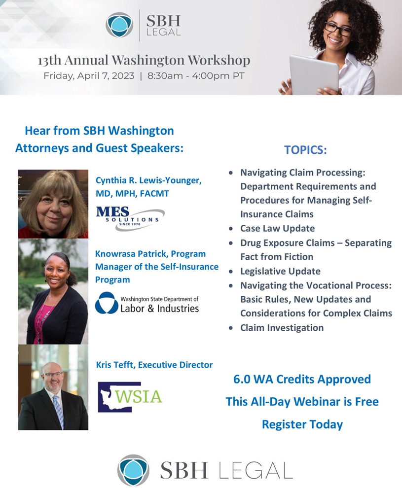 2023 SBH Legal Washington Workshop Agenda